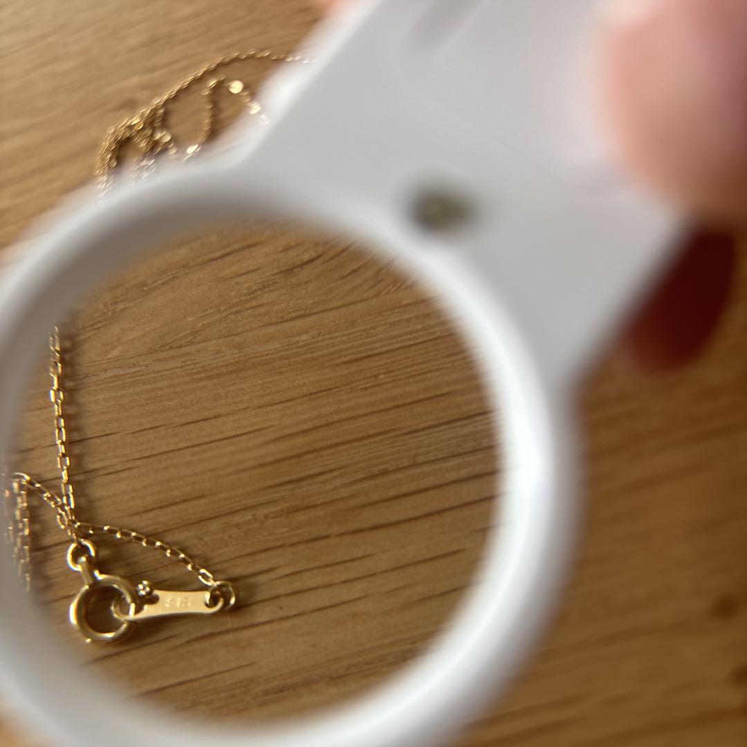 超人気ブティック ダイヤネックレスk18 ミル打ち0.15カラット一粒 プリンセスカット アクセサリー