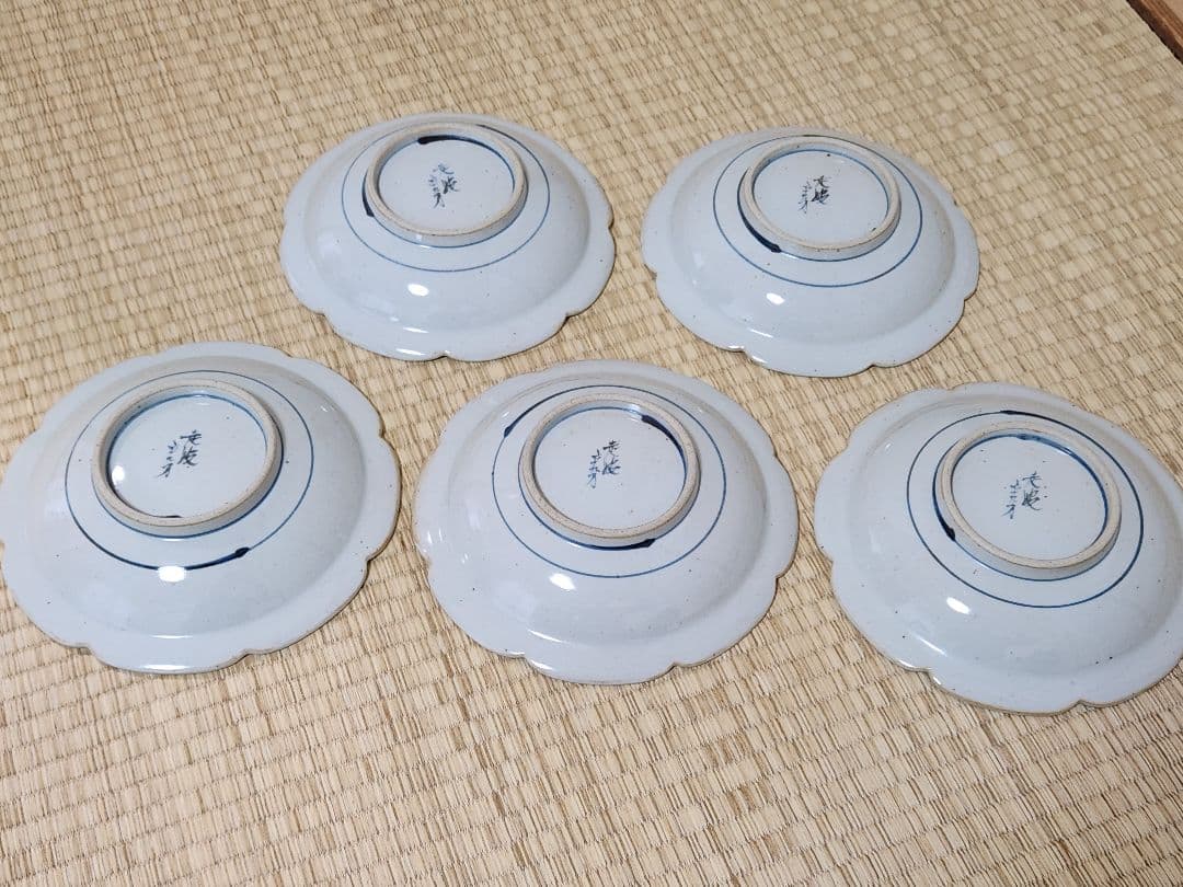 佐藤走波　色絵　盛鉢　輪花　中皿　5枚 佐藤走波 色絵 盛鉢 輪花 中皿 5枚 - メルカリ