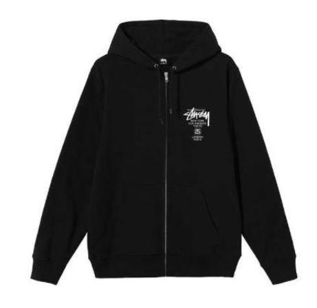 ステューシー sttusy WORLD TOUR ZIP HOODIE Ｌ