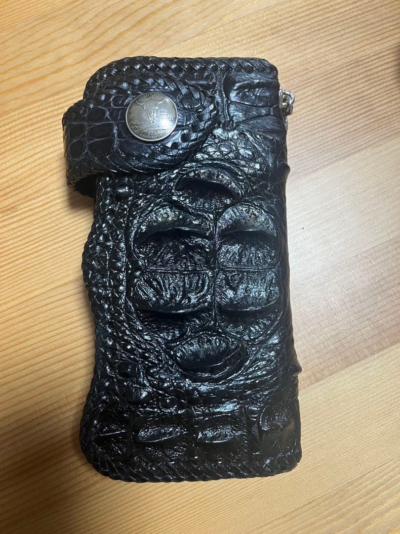 【早い者勝ち！】クロコダイルレザー 革長財布/ケース付/バッグ/ベルトセット売り