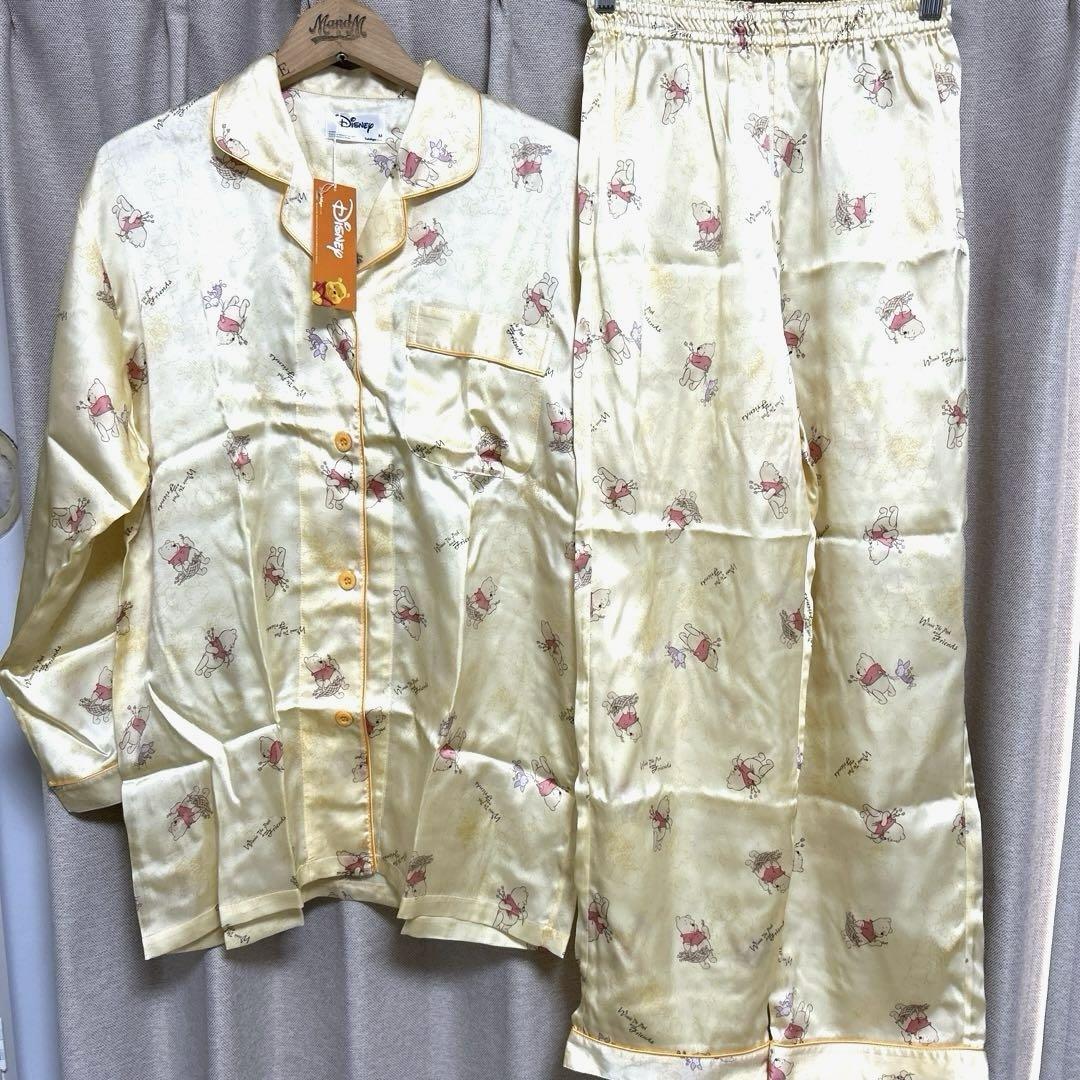 【新品未使用】Sサイズ シルク100%パジャマ ディズニー プーさん ディズニー❤️くまのプーさん❤️シルク絹100% パジャマ
