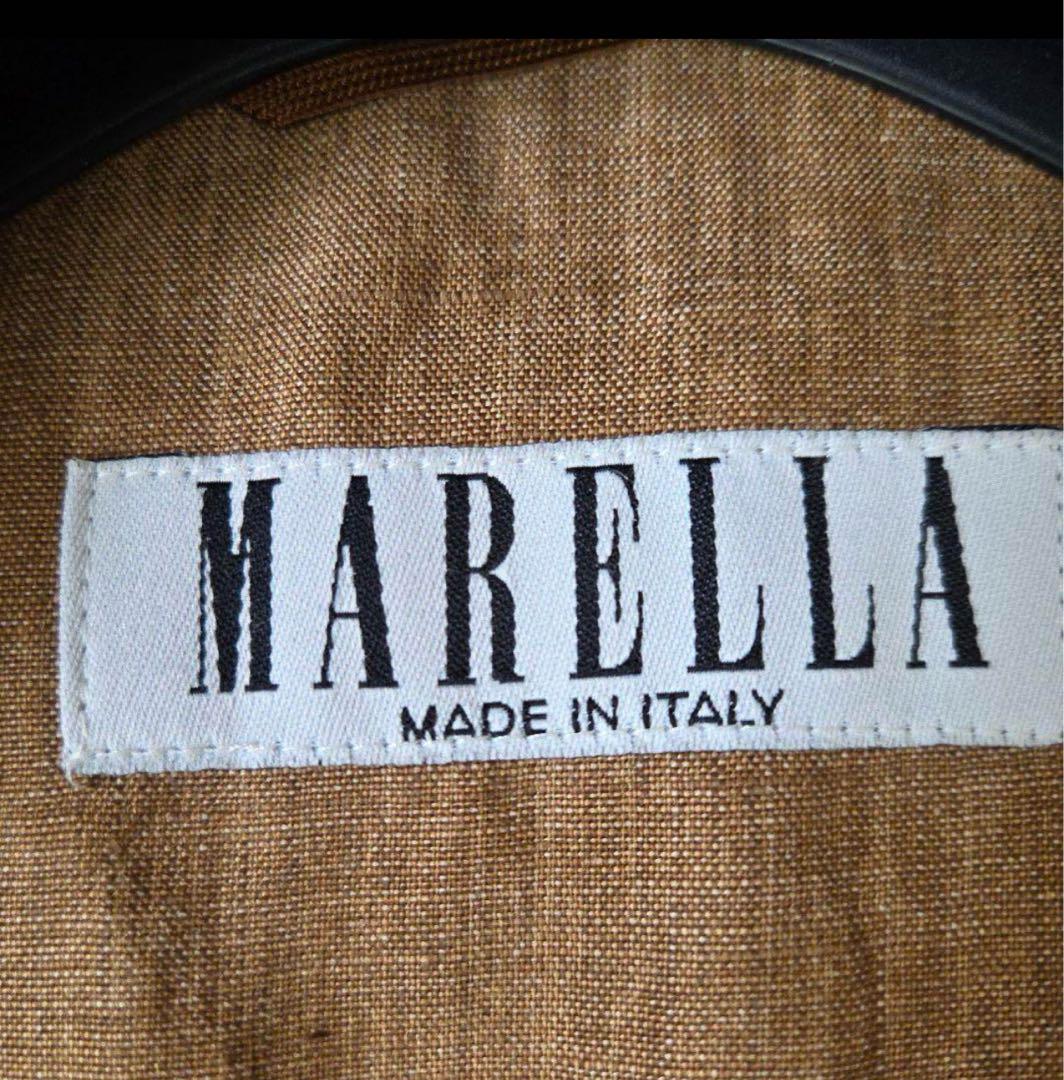 イタリア製　Max Mara リネン100% ジャケット ブラウン サイズ40 イタリア製 Max Mara リネン100% ジャケット ブラウン サイズ40