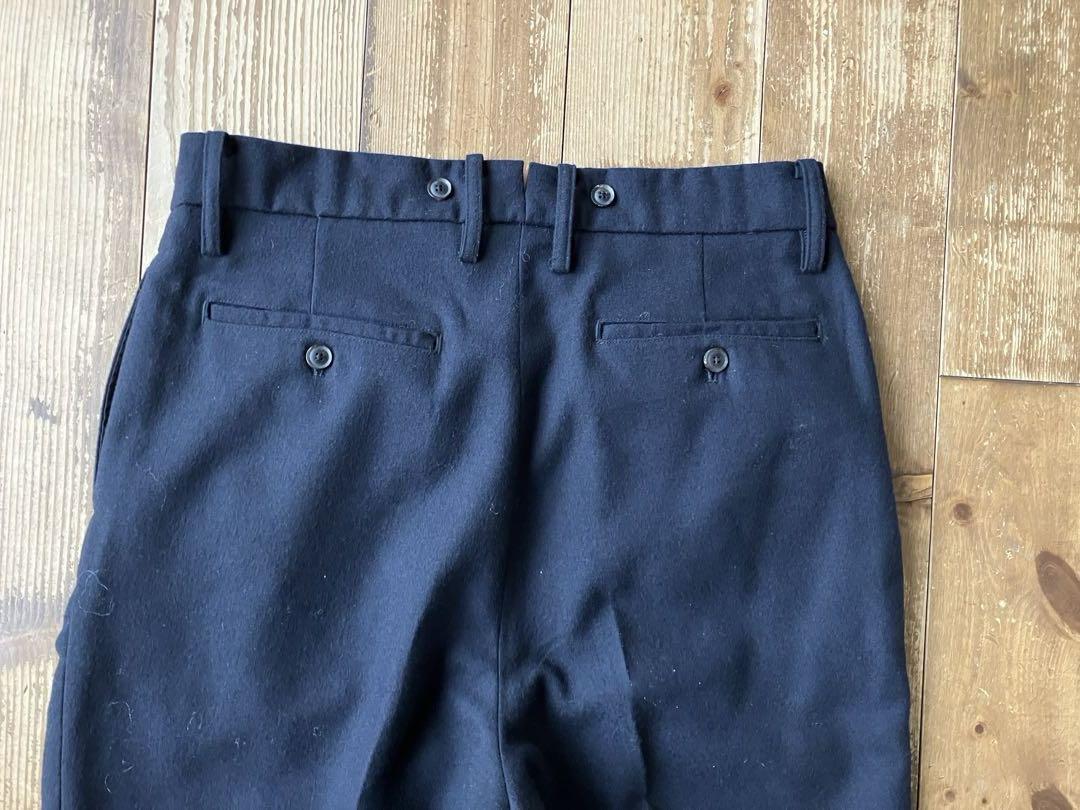 NigelCabourn ナイジェルケーボン ウールパンツ 紺 32 ワンタック