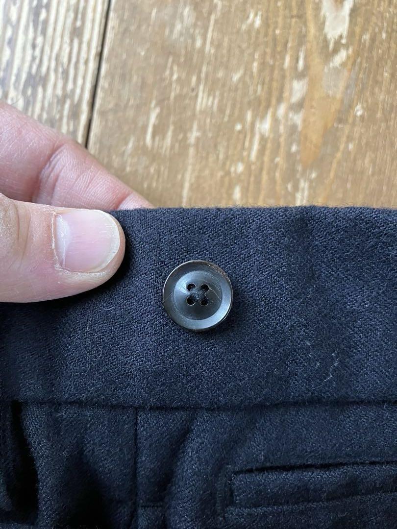 NigelCabourn ナイジェルケーボン ウールパンツ 紺 32 ワンタック