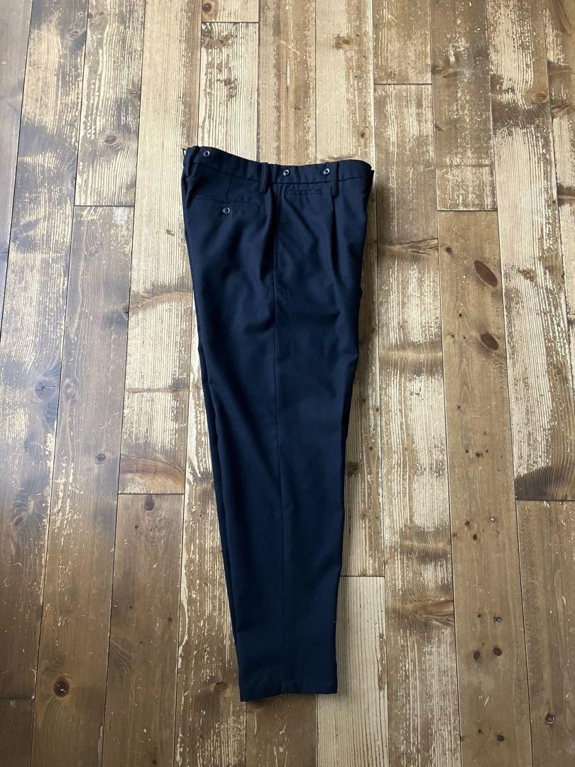 NigelCabourn ナイジェルケーボン ウールパンツ 紺 32 ワンタック