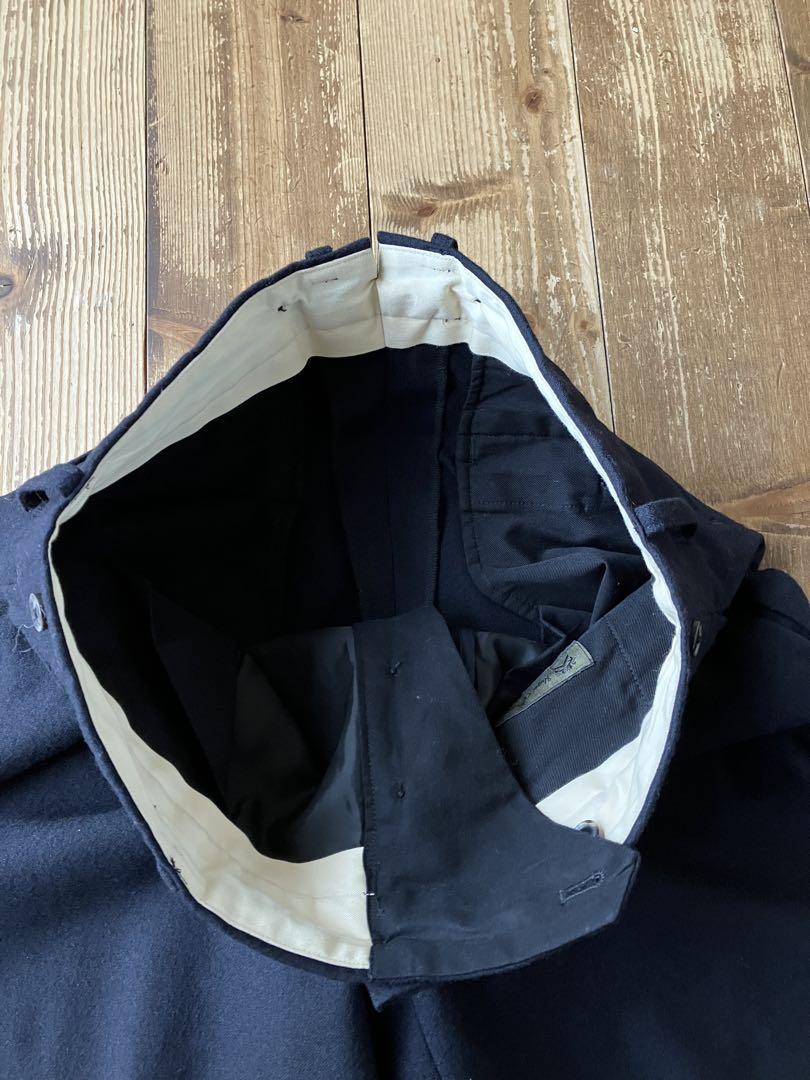 NigelCabourn ナイジェルケーボン ウールパンツ 紺 32 ワンタック