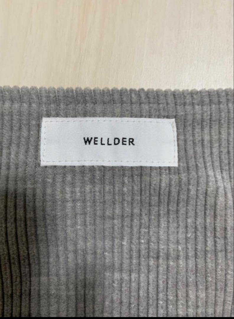 WELLDER ウールカシミア コーデュロイ ノースリーブベスト グレー WELLDER ウールカシミア コーデュロイ ノースリーブベスト グレー