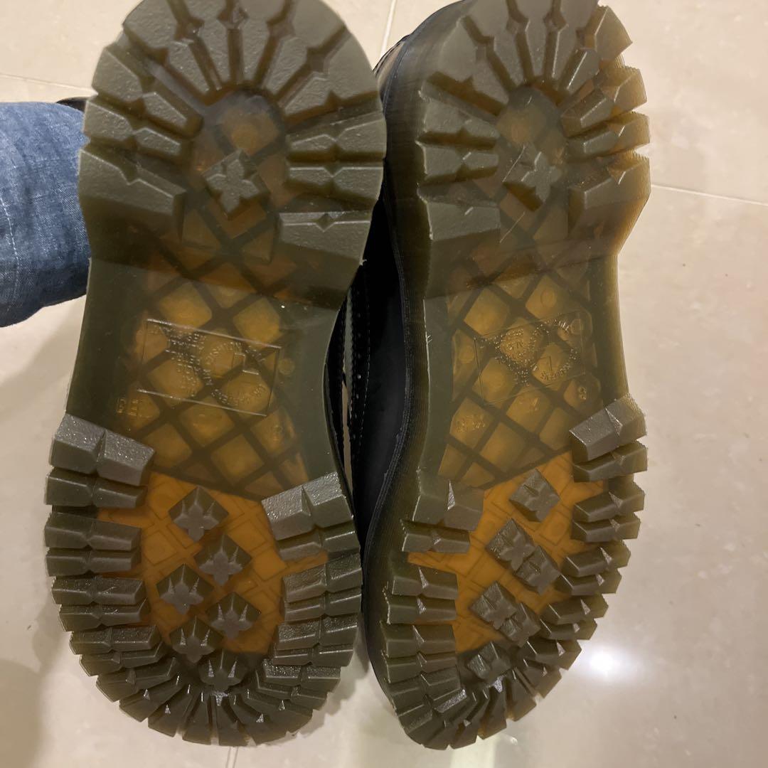 美品　Dr.Martens ウイングチップ 白黒　厚底　26.5ドクターマーチン