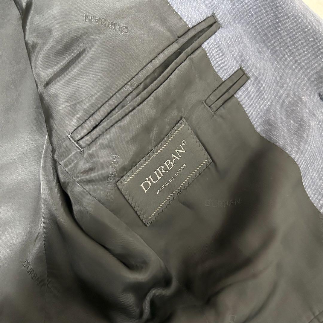 美品　ダーバン　DURBAN スーツセットアップ　デニム調　ブルー　青　ビジネス
