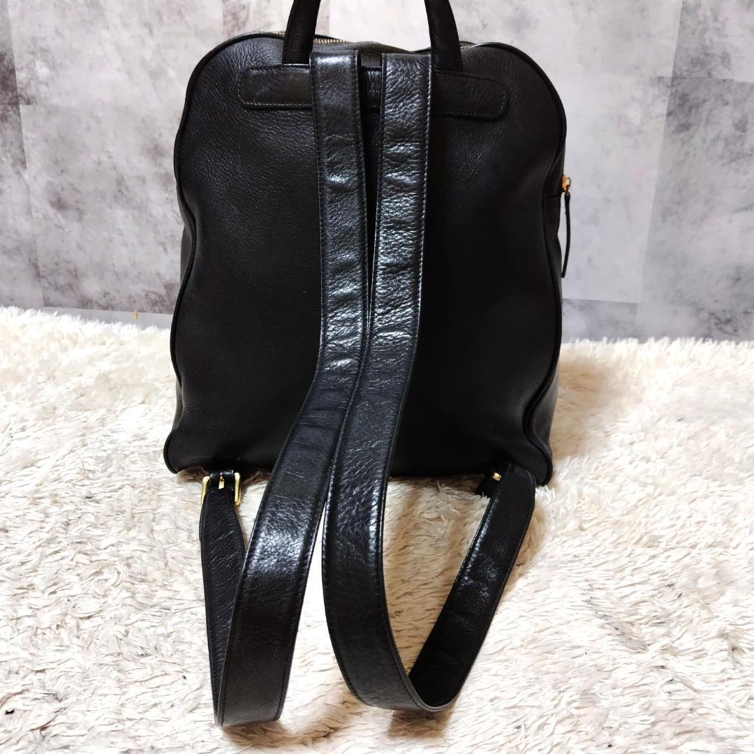希少 ジルサンダー バックパック レザー ブラック 本革 リュック ロゴ型押し 希少 ジルサンダー バックパック レザー ブラック 本革 リュック