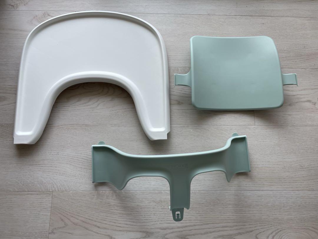 STOKKE トリップトラップ　ベビーセット＆トレイ　テーブル　ソフトミントＶ3