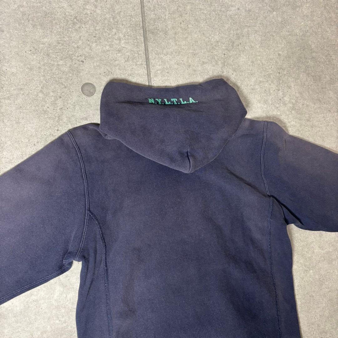 STUSSY × Champion　パーカー　リバースウィーブ　コラボ　刺繍