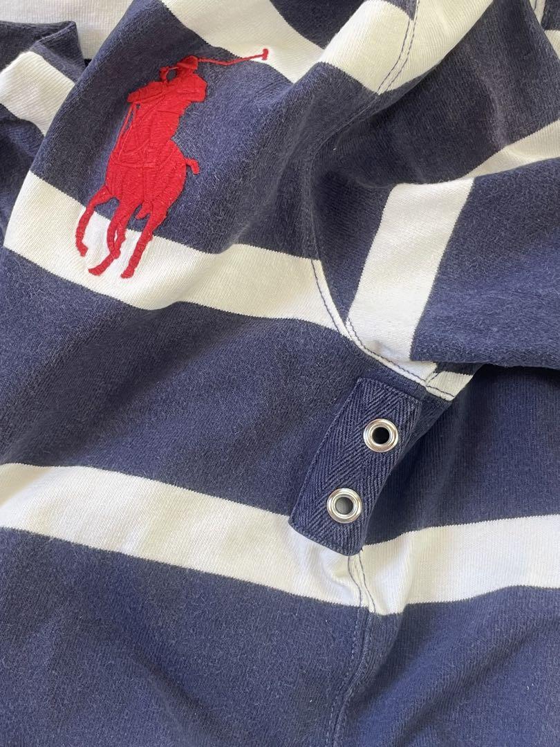 Polo by Ralph Lauren ラガーシャツ M ネイビー/ホワイト