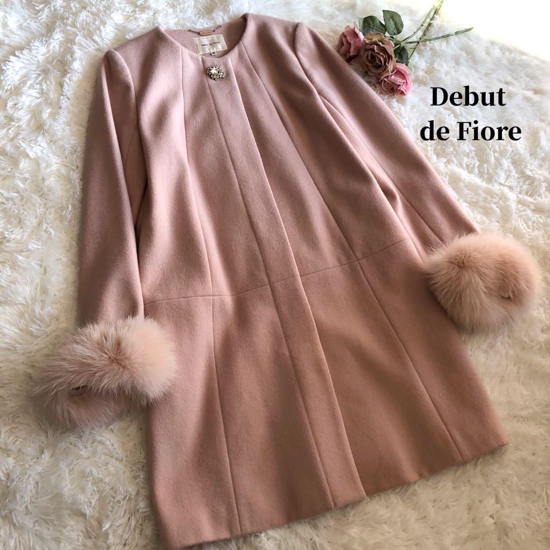 美品☆さえこさんコートDebut de Fiore♡ピンクベージュ38サイズ！