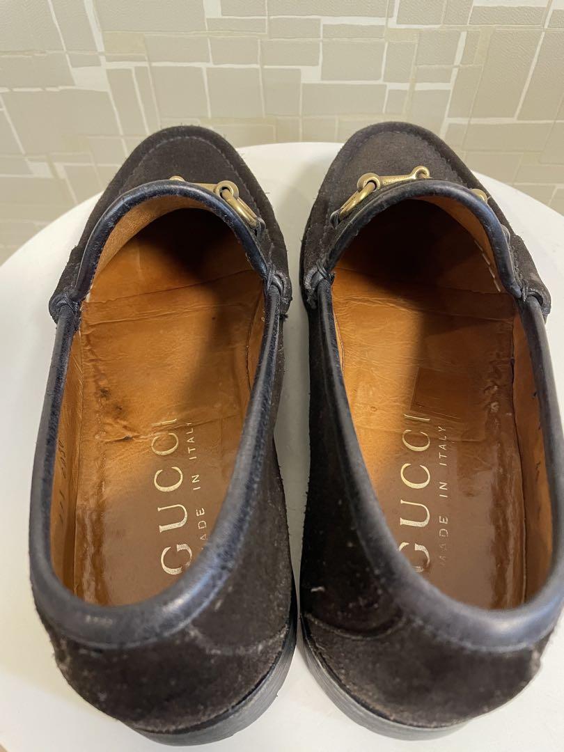 注目の福袋！ スエード グッチ GUCCI vintage ビットローファー メルカリ - 40E 黒 靴