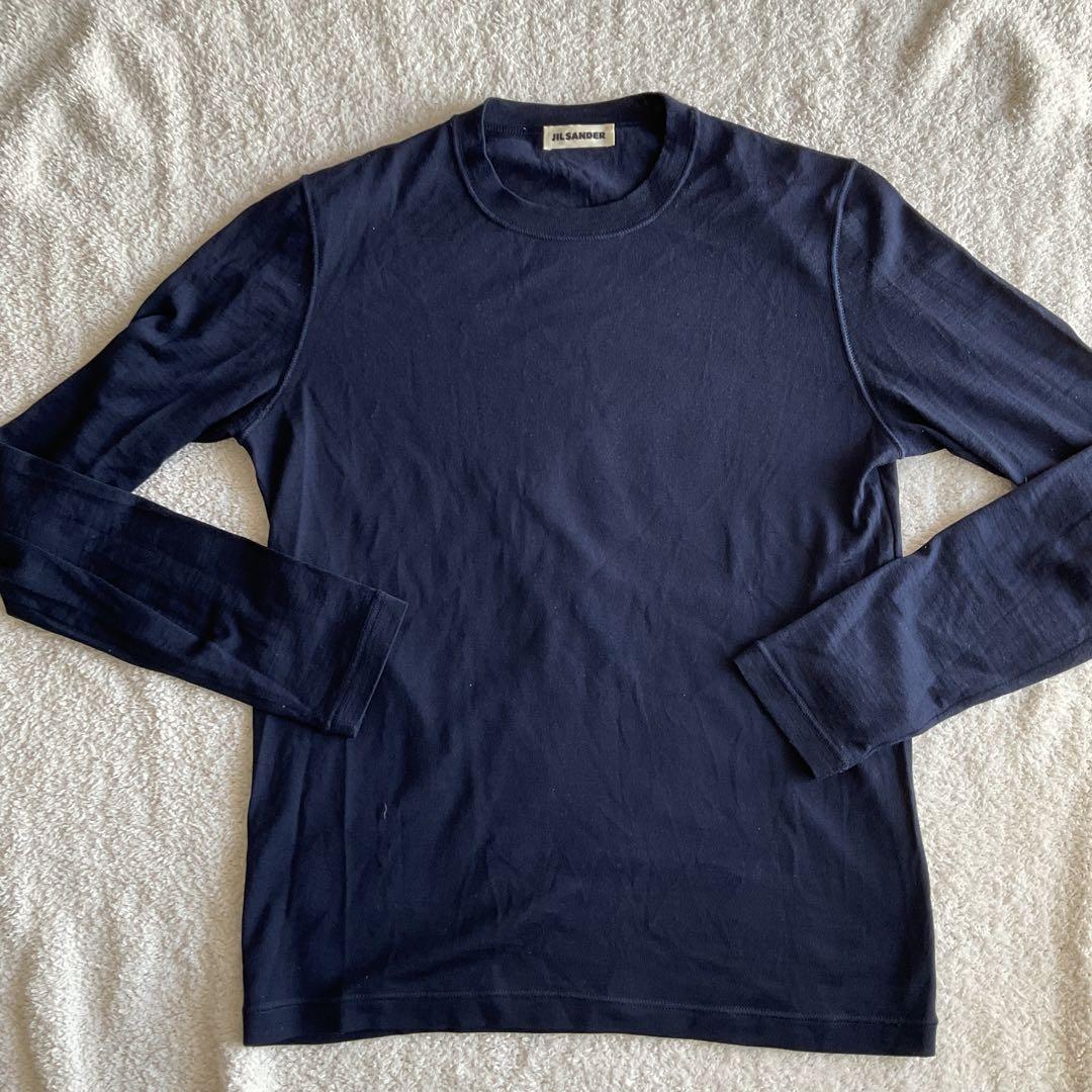 JIL SANDER ジルサンダー ウールセーター 長袖　ネイビー