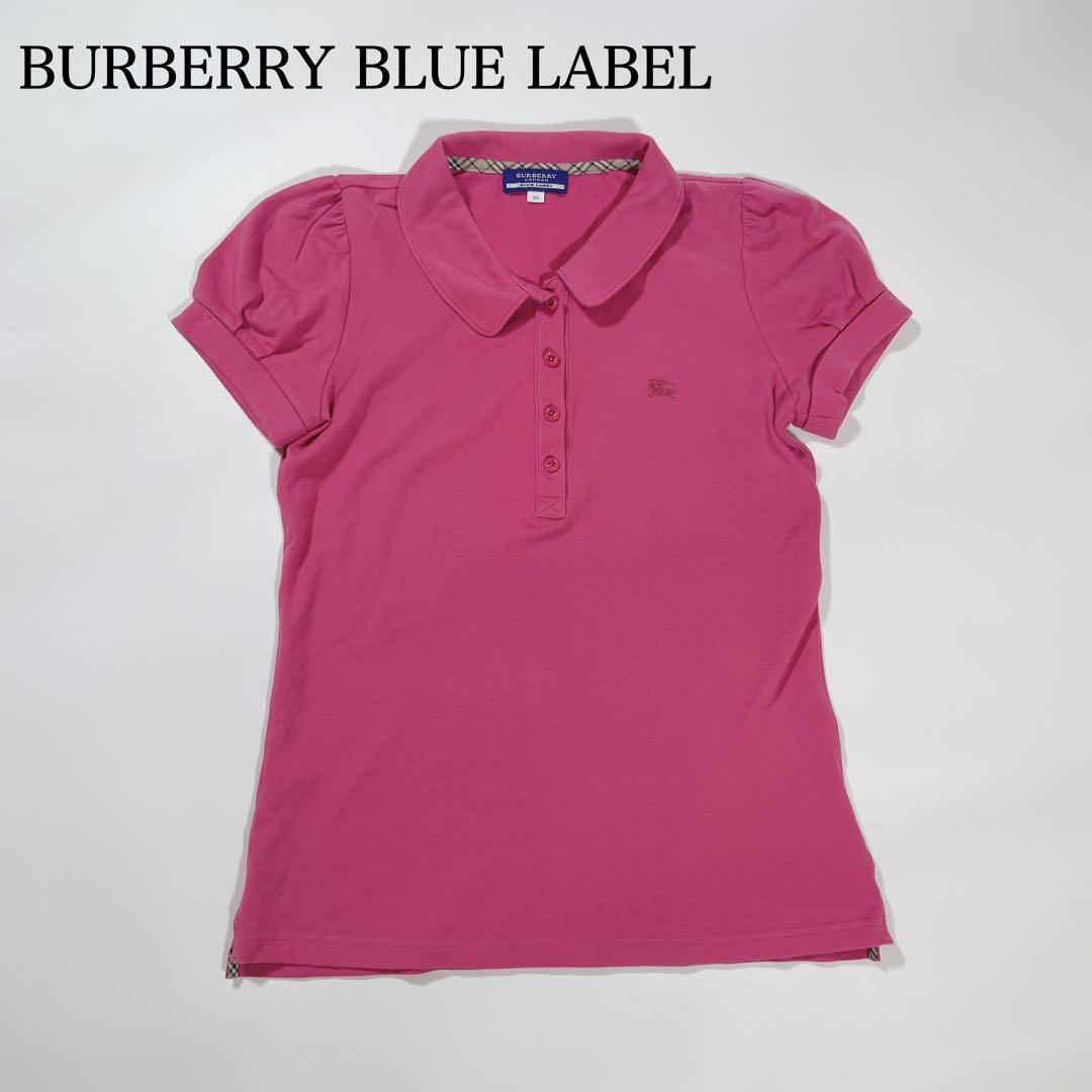 【極美品】バーバリーブルーレーベル　ポロシャツ　ホースロゴ　ピンク　M BURBERRY BLUE LABEL 38 ポロシャツ ピンク - メルカリ