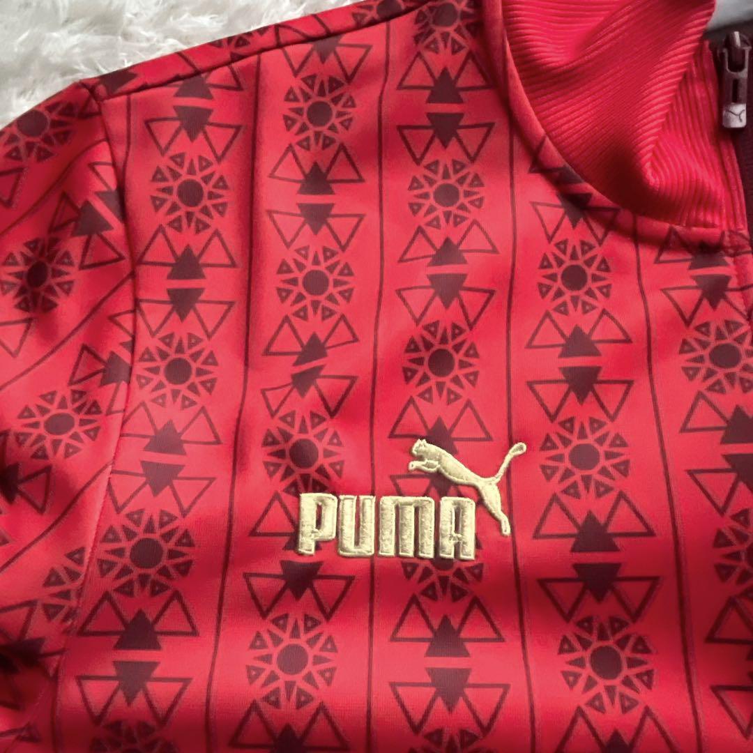 未使用】PUMA プーマ エジプト 代表 トラックジャケット ジャージ サッカー PUMA エジプト代表 2023 FTBLCULTURE トラックジャケット(レッド