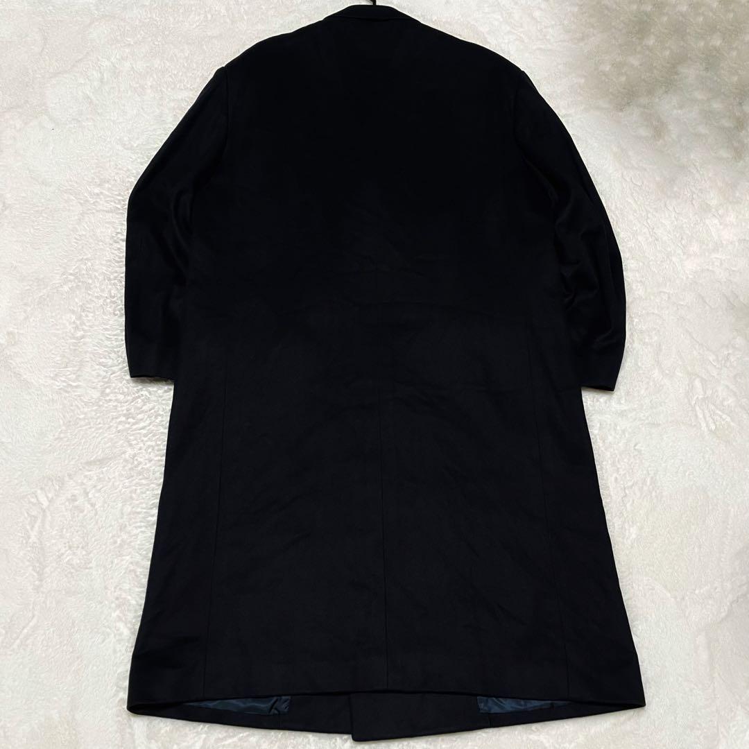 美品　チェスターコート　ダブル　カシミヤ100% ブラック　XL〜XXL位