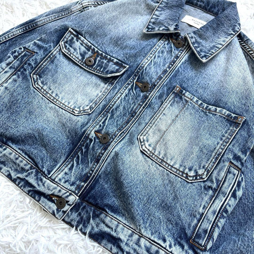 極美品✨ マックスマーラ　デニムジャケット　44　大きいサイズ　近年モデル　ロゴ Jeans clothing | Max Mara