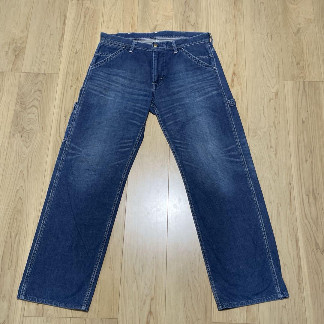 LEE リー デニムペインターパンツ ワーク ワイドシルエット 薄手 W34