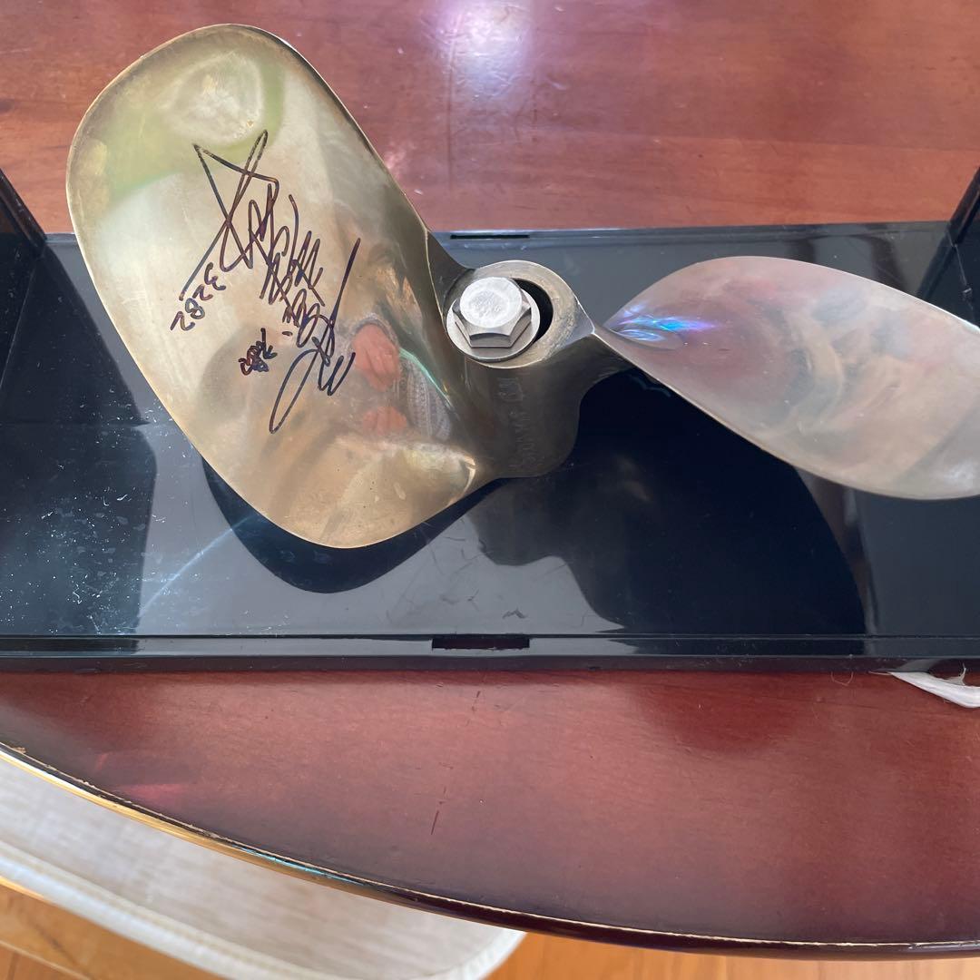 池本輝明サイン入り競艇プロペラ 上等な 2450円 www.shelburnefalls.com