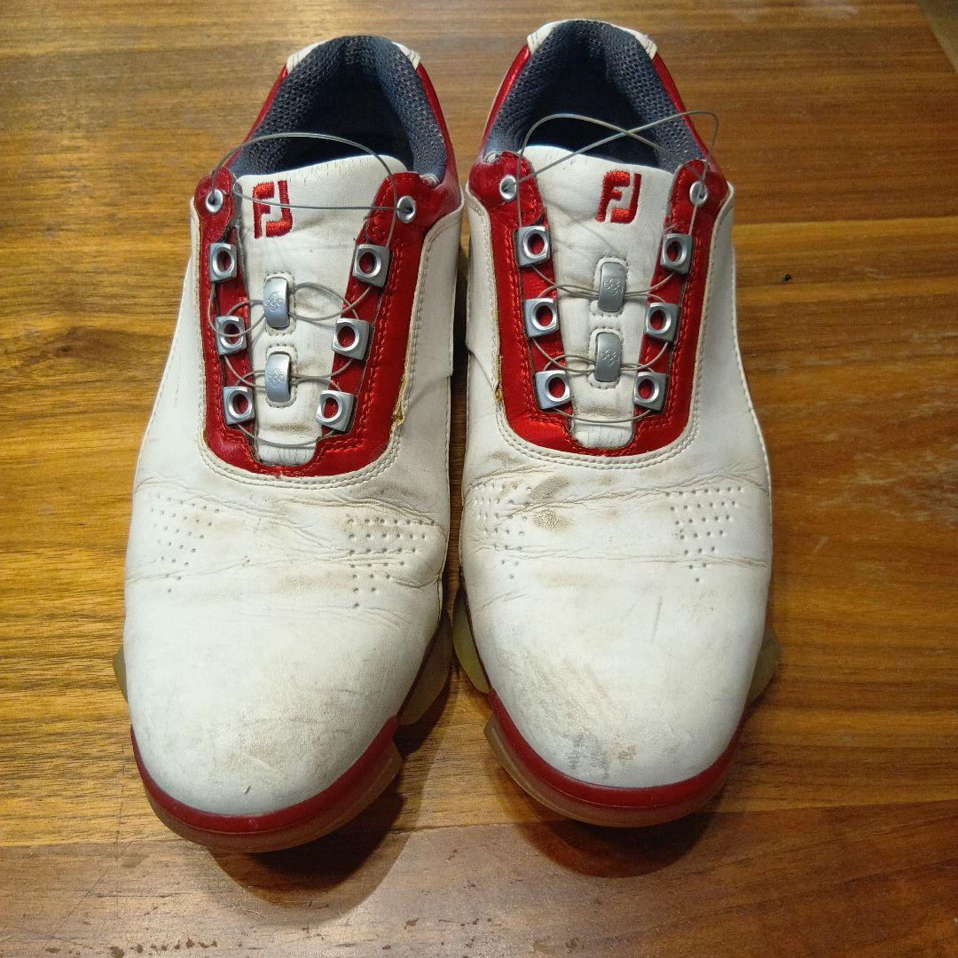 FootJoy XPS-1 ゴルフシューズ ホワイト/レッド シューズ(男性用)