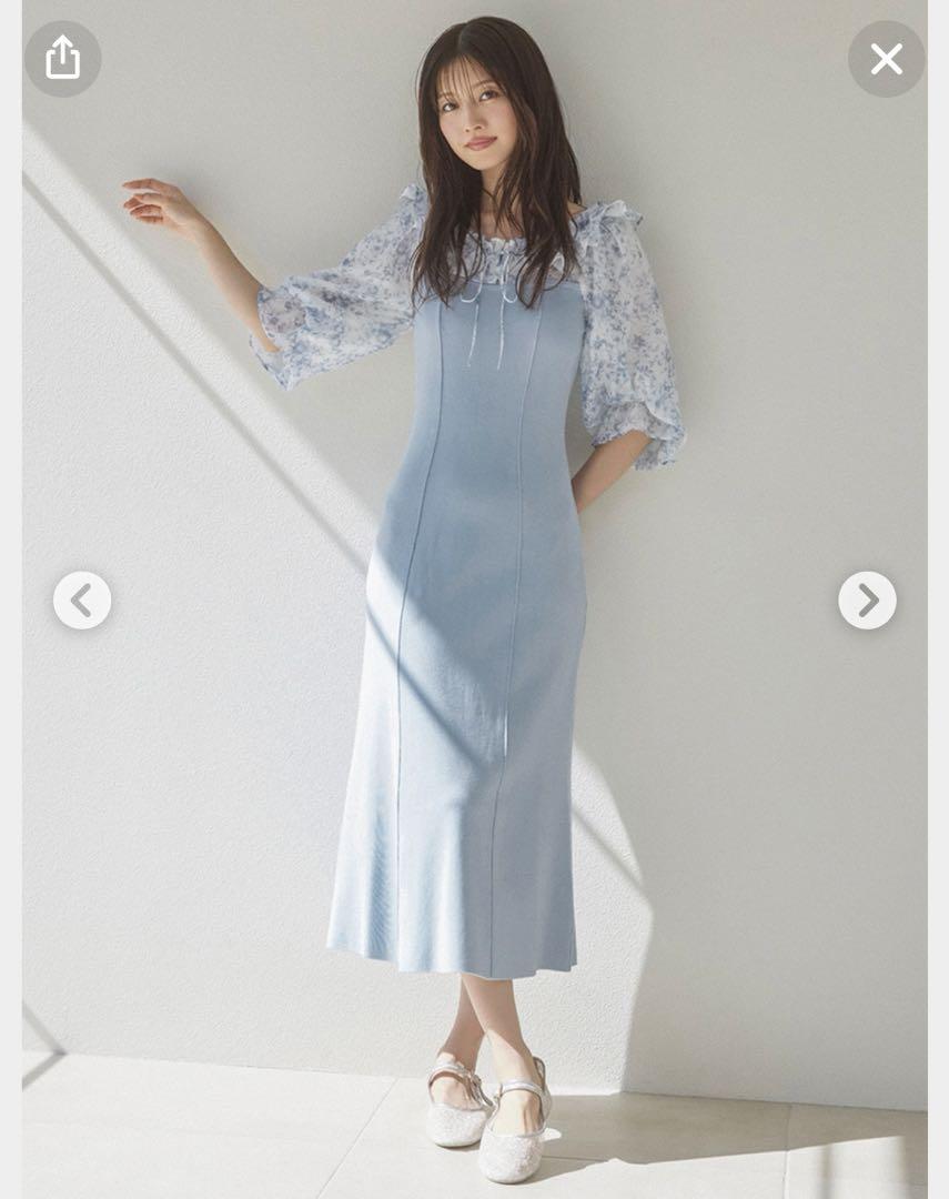 【新品タグ付き】 snidel シアードッキングニットワンピース