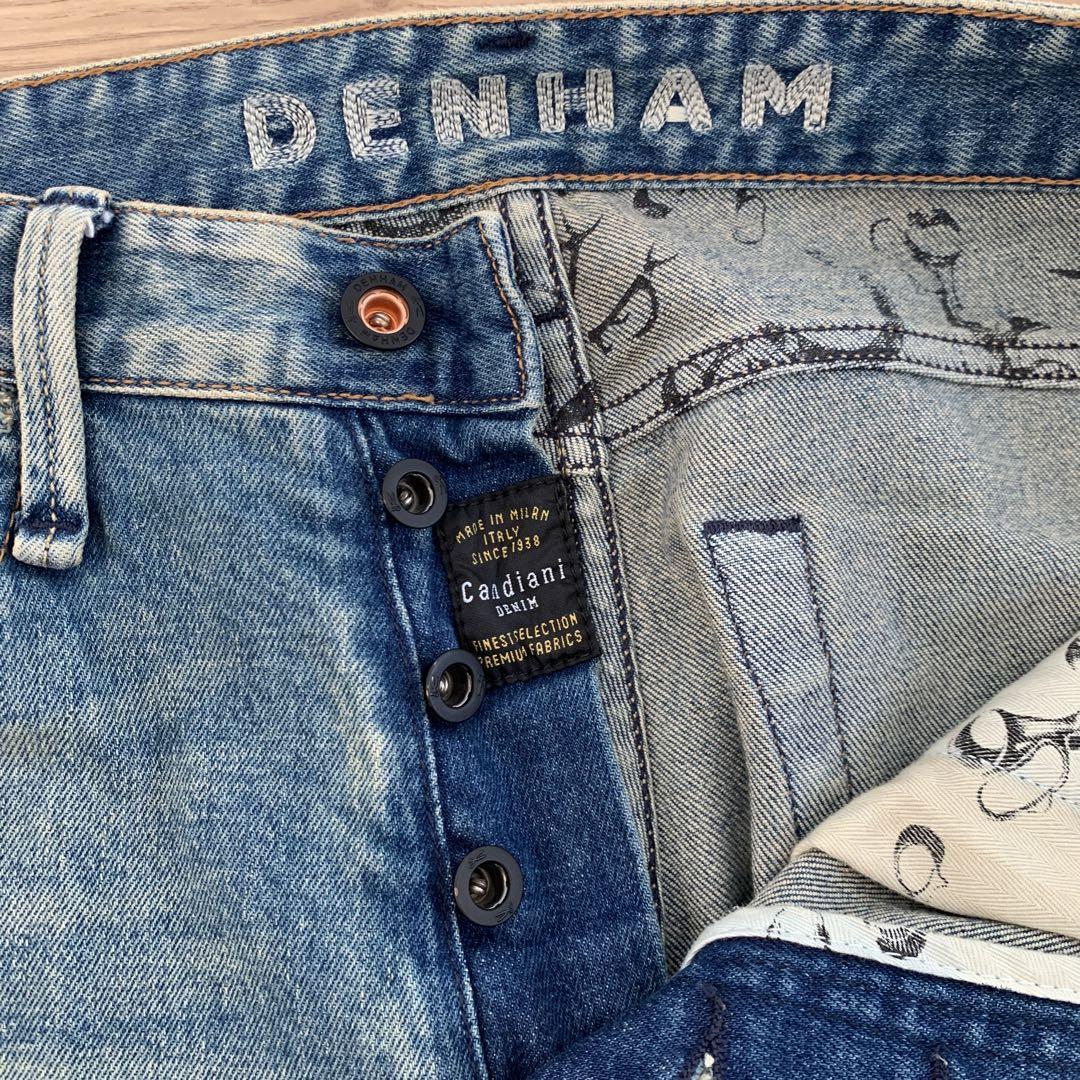 DENHAM ライトブルー ダメージデニム