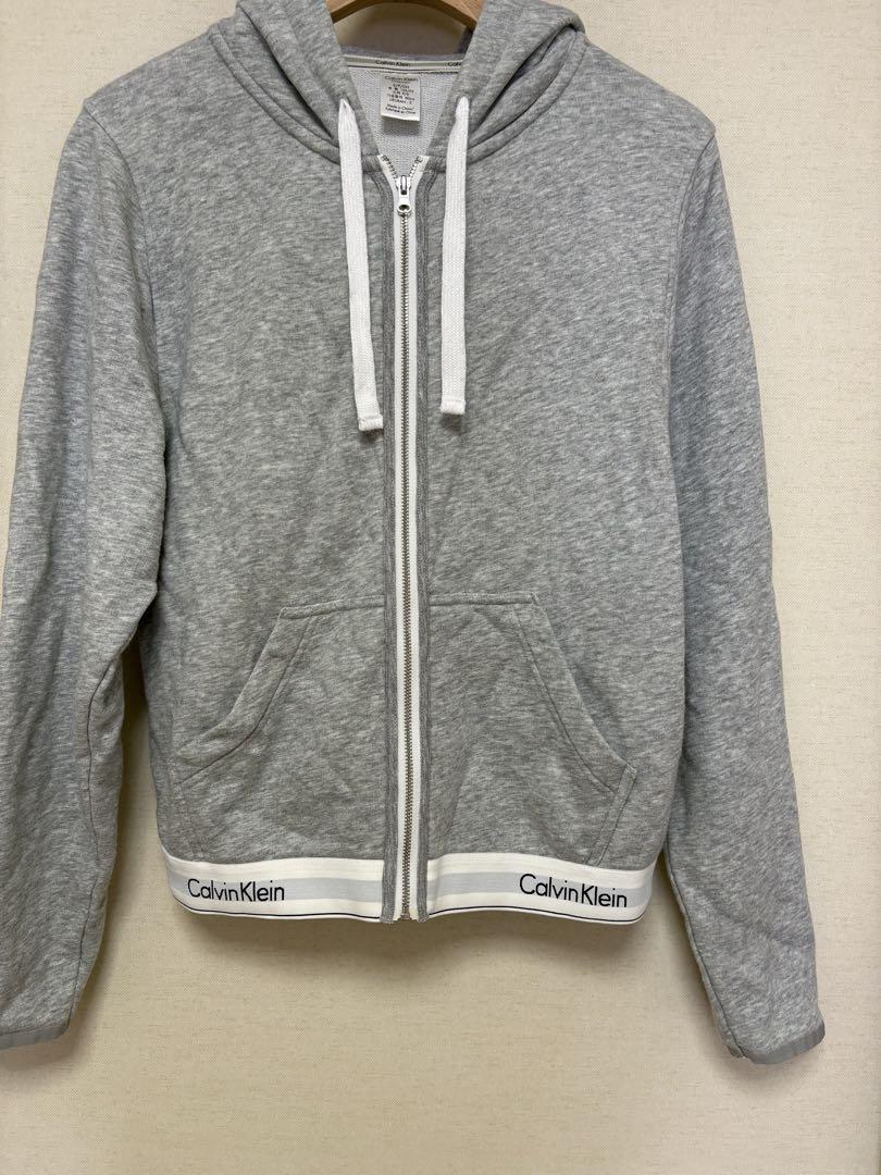 Calvin Klein グレー パーカー フード付き