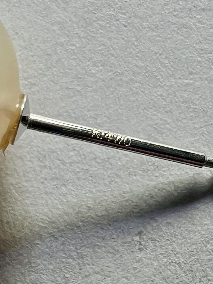 K14WG パールピアス　約9mm