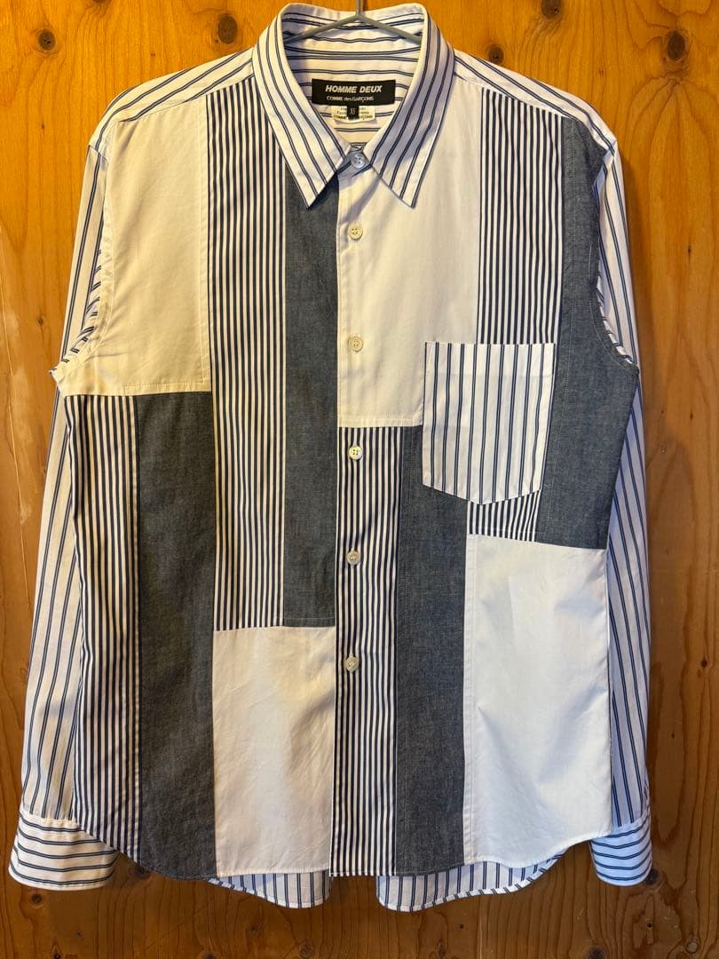 コムデギャルソンオムドゥ パッチワークシャツ 25SSXS SS COMME des GARCONS HOMME DEUX