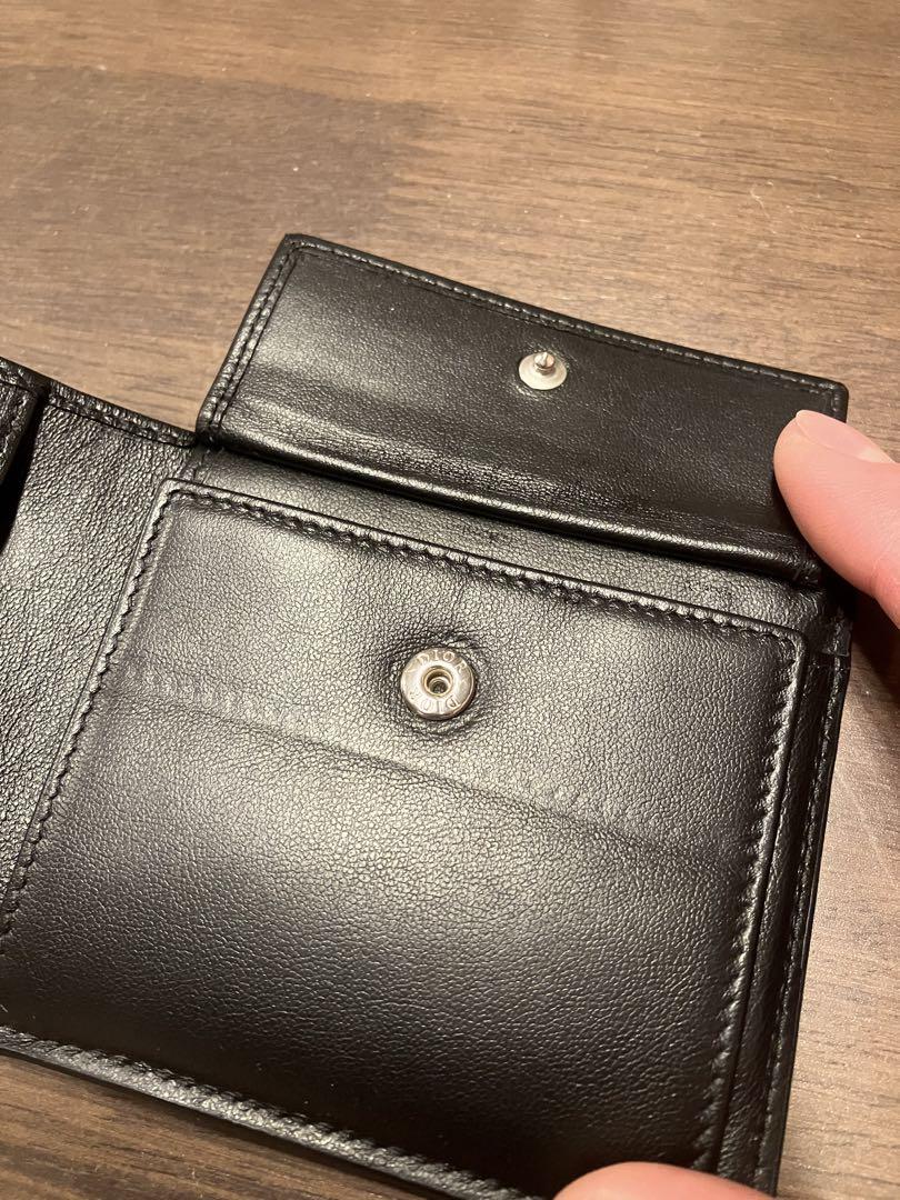 DIOR 二つ折り財布　オブリーク　ギャラクシー　黒　小銭入れ付き