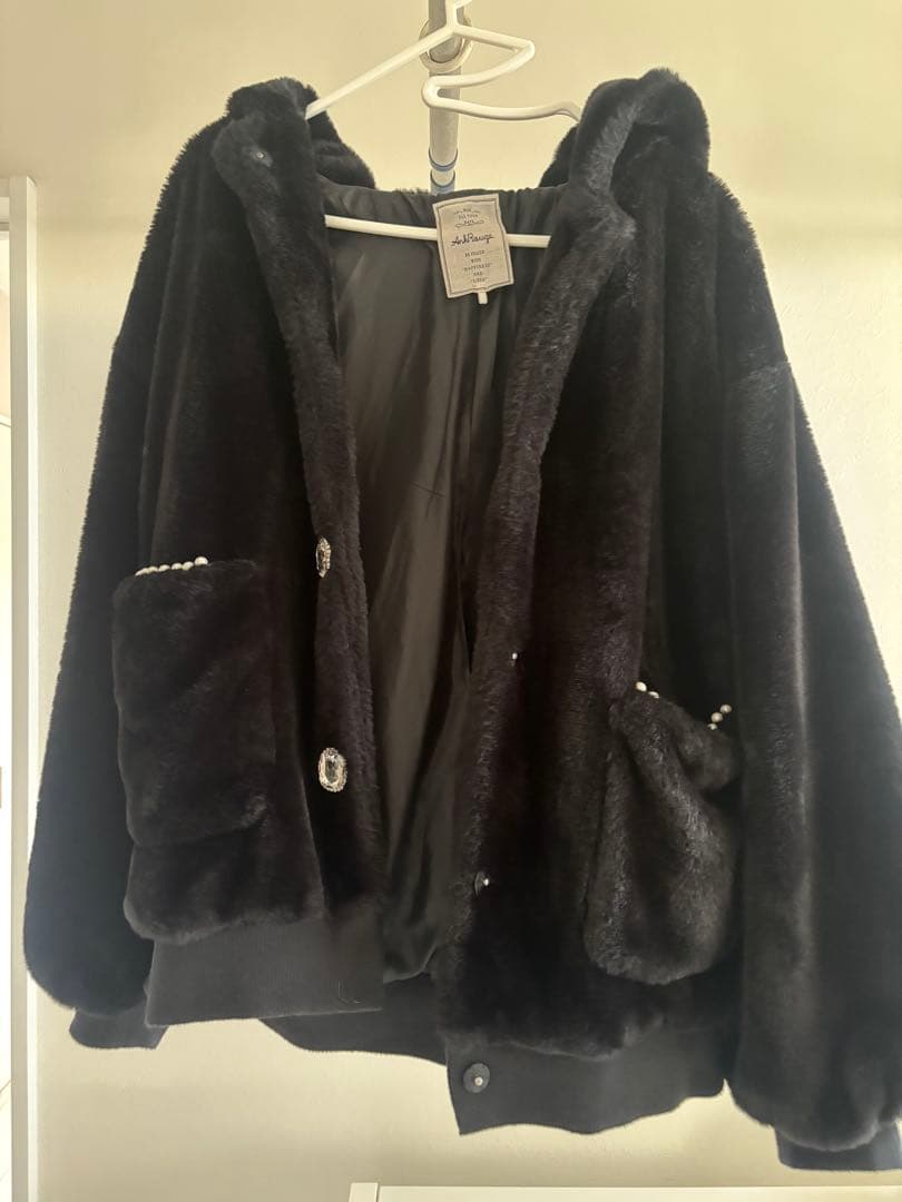 Ank Rouge ぽんぽんリボンうさみみファーコート Ank Rouge ぽんぽんリボンうさみみファーコート