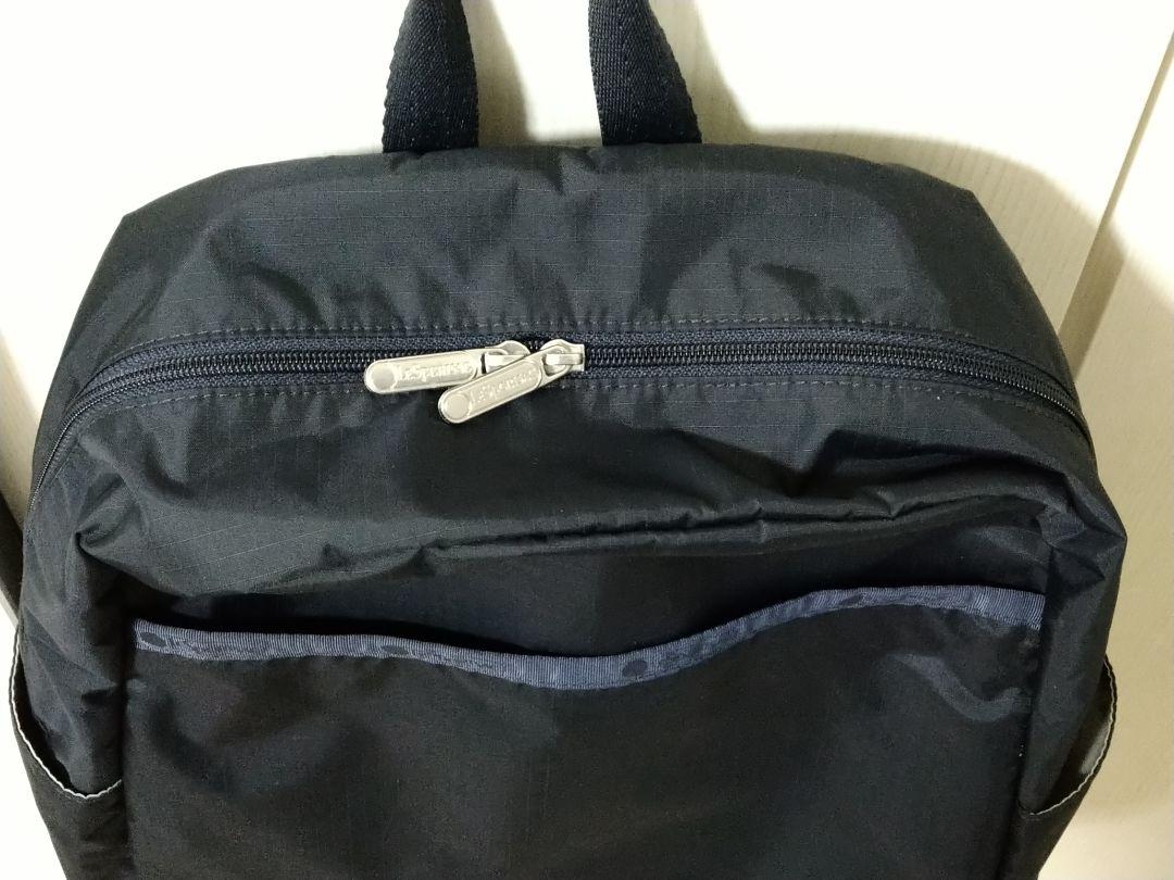 レスポ　デイリーバックパック　ナイロンリュック　ネイビー　美品