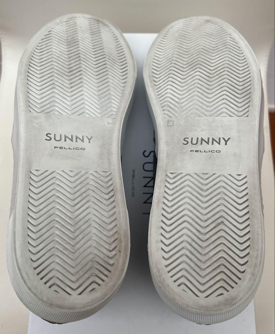 SUNNYカーフスエードスリッポンスニーカー グレー