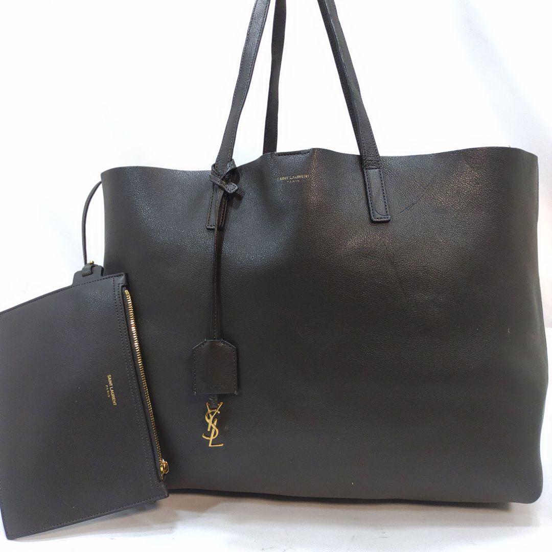 サンローラン ショッパー トートバッグ レザー A4可 肩掛け YSL