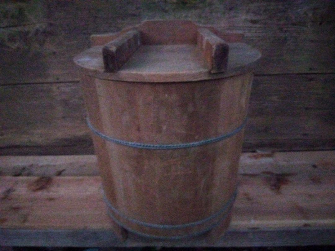 ♪昔の木製湯沸かし器