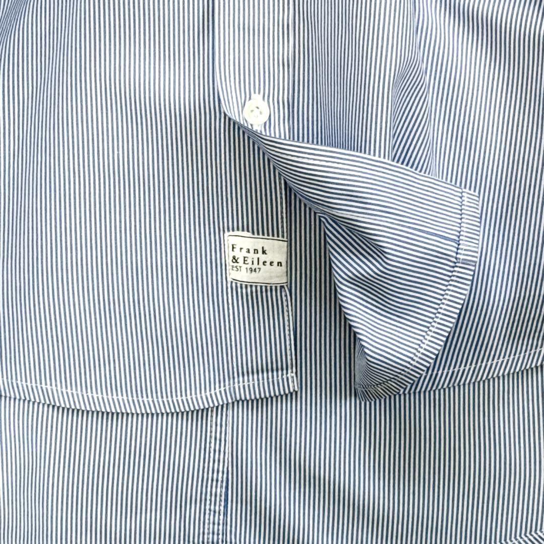 定価4.7万円 Frank&Eileen ポール ブルーストライプ 長袖シャツ