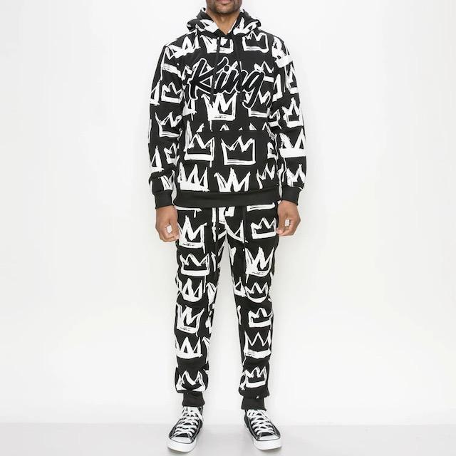 ビクトリアス パーカー スウェットパンツ キングモノグラム セットアップ  M