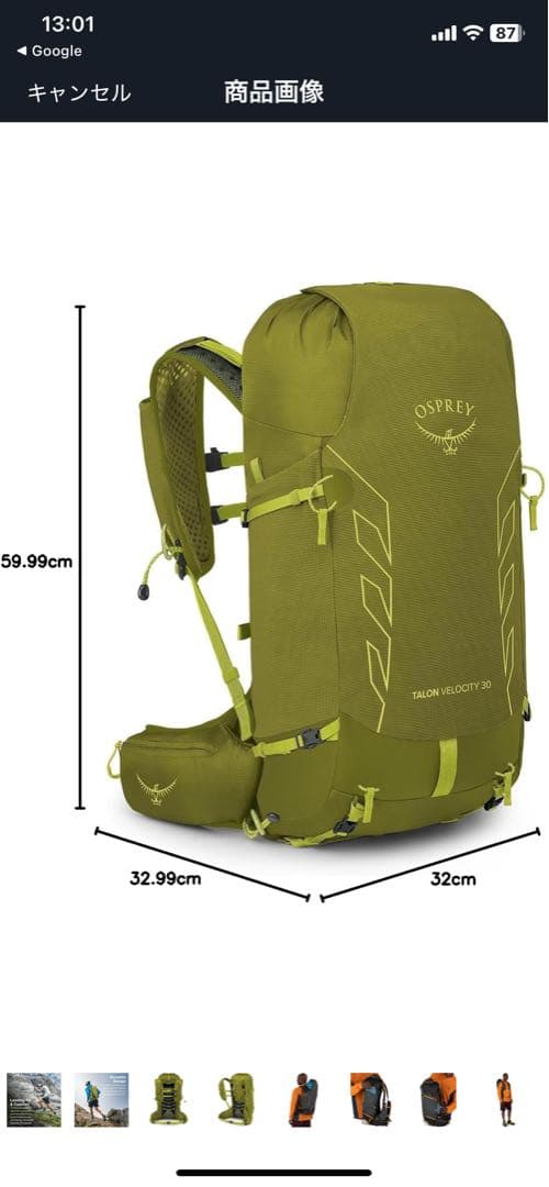 バックパック 抹茶グリーンOSPREY