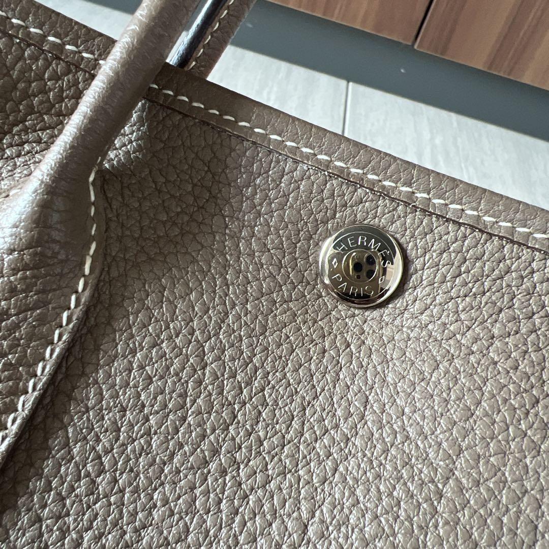 エルメス エトゥープ　レザートートバッグ 保存袋付き