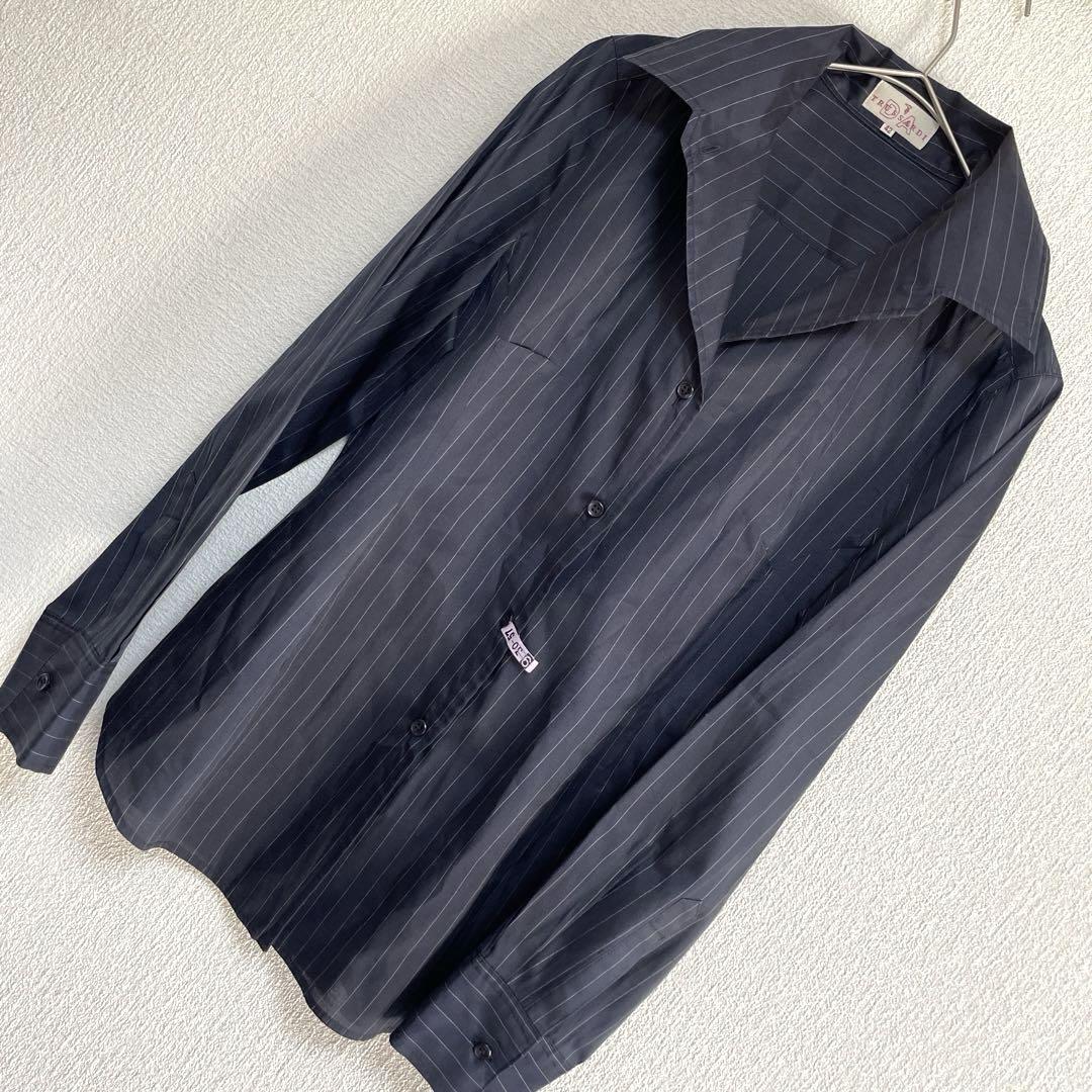 DA TRUSSARDI ダトラサルディ　長袖トップス　シャツ　42 黒　シルク