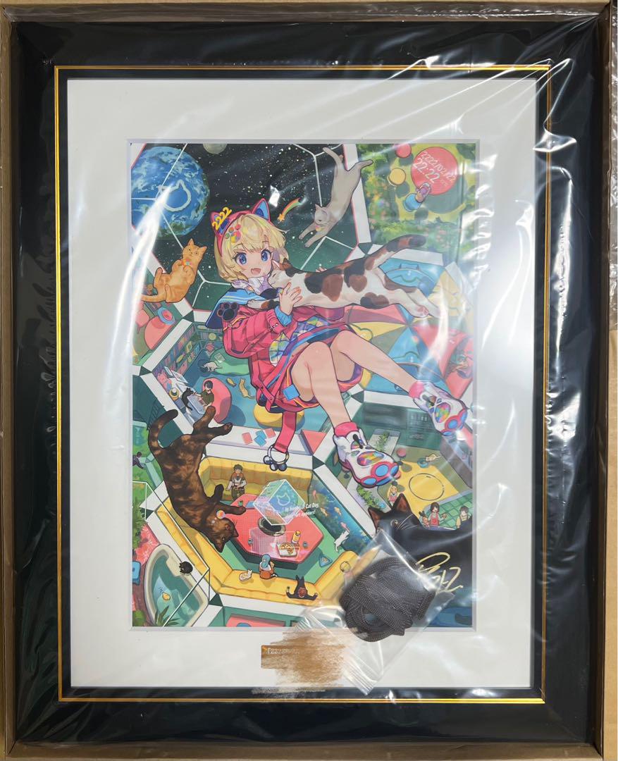 藤ちょこ 直筆サイン入り 複製原画（2222年2月22日猫の日） 2222年2月22日猫の日(2023年2月)『Cat Day(2022.2.22