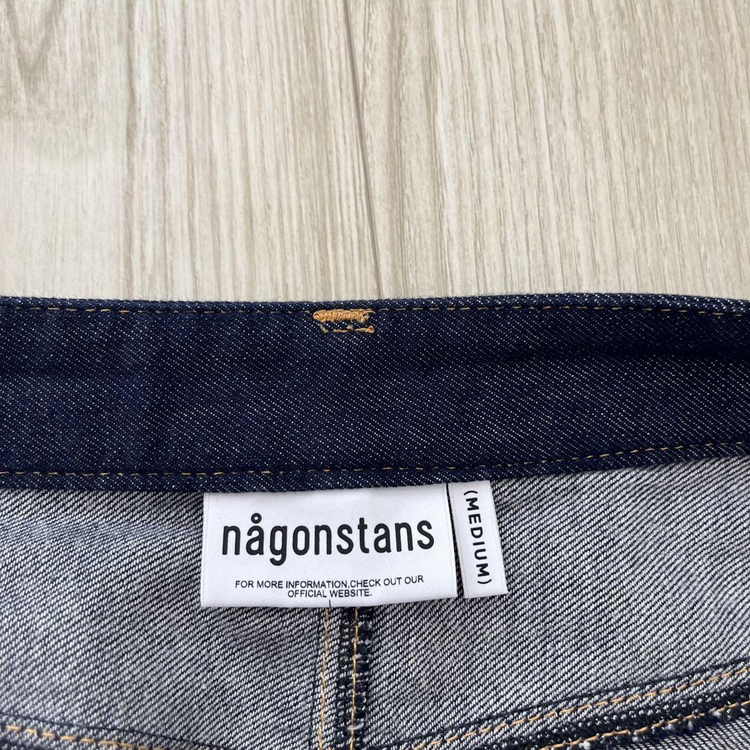 【極美品】ナゴンスタンス 22SS デニムパンツ M ワイド アシメ インディゴ