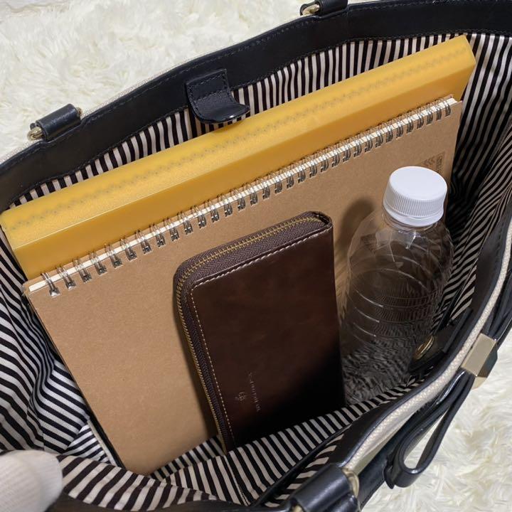 美品　ケイトスペ－ド 逆台形 A4 トートバッグ レザー ブラック kate spade NEW YORK - ✨極美品 ✨ ケイトスペ－ド A4 トート