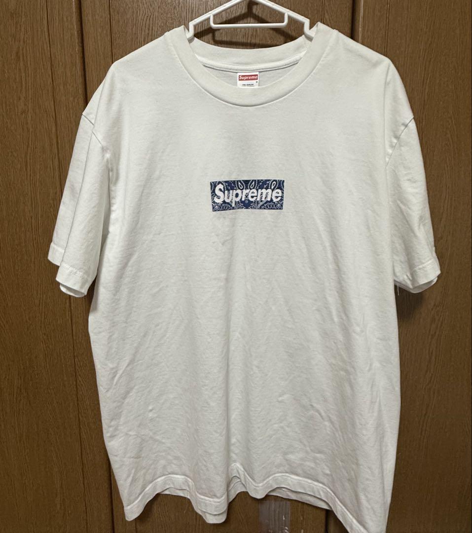 【新品•送込】Supreme Bandana Box Logo Tee 白 S Supreme Bandana Box Logo Tee White