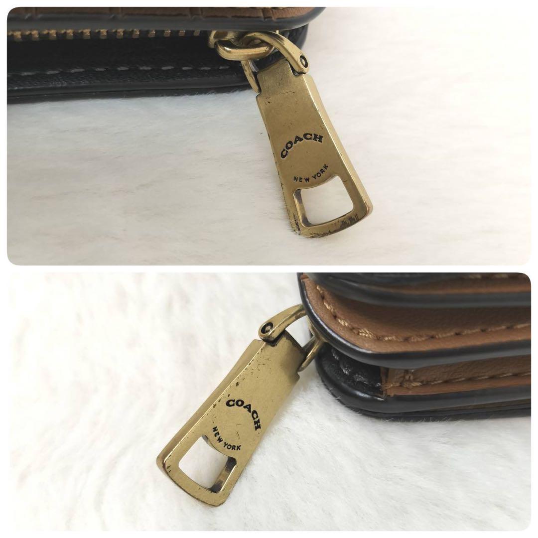 COACH コーチ ミディアムウォレット タビー ブラック 財布 レザー