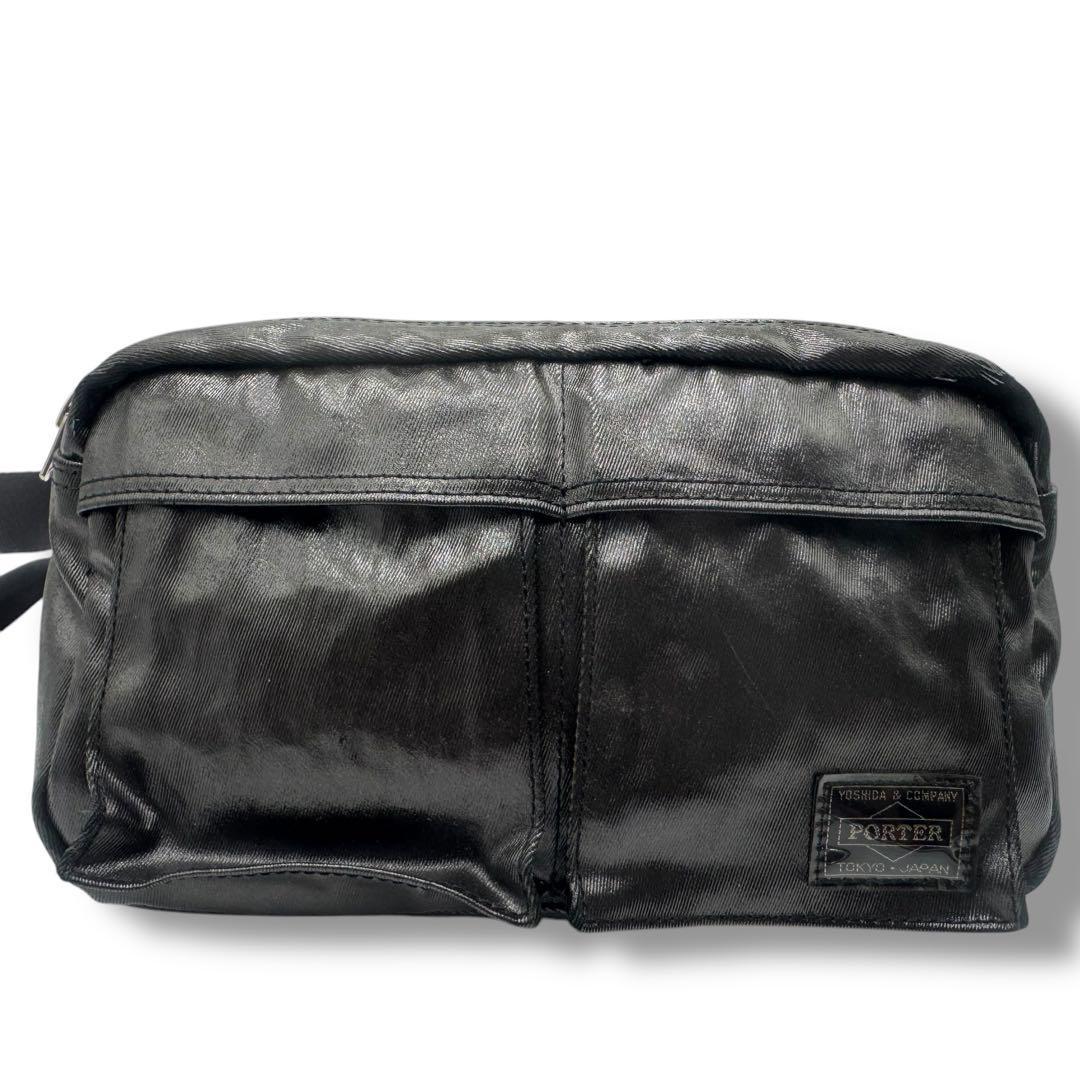 PORTER　ポーター SHINE ウエストバッグ ボディーバック　ブラック