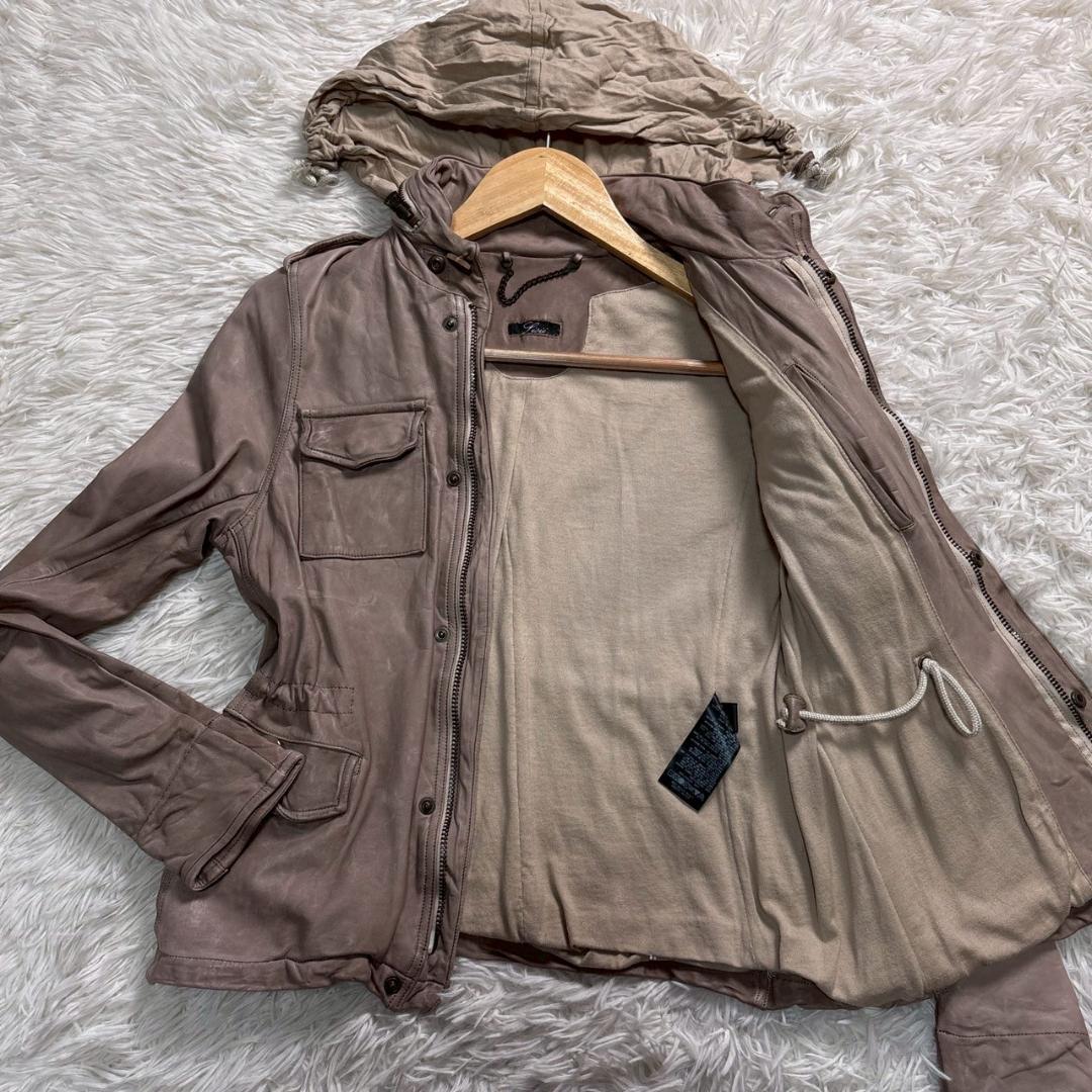 sisii シシ ブラウン フード付き ミリタリージャケット M-65 XS相当XS SS sisii